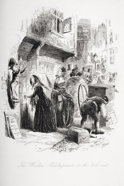 De Houten Middenschipman op de uitkijk, illustratie uit 